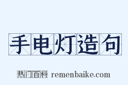 手电灯造句是什么意思的图片